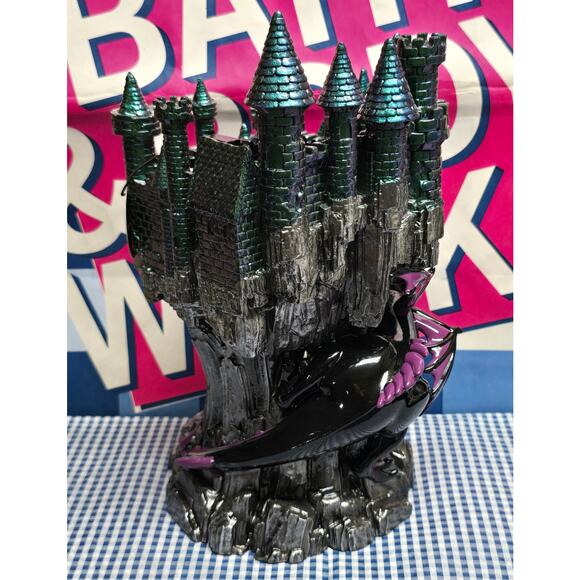 BBW Disney Villain Maleficent Dragon Castle Large 3 Wick Candle Pedestal Holder - Picture 3 of 7